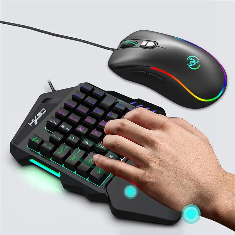 Механическая игровая клавиатура с RGB-подсветкой для одной руки портативная