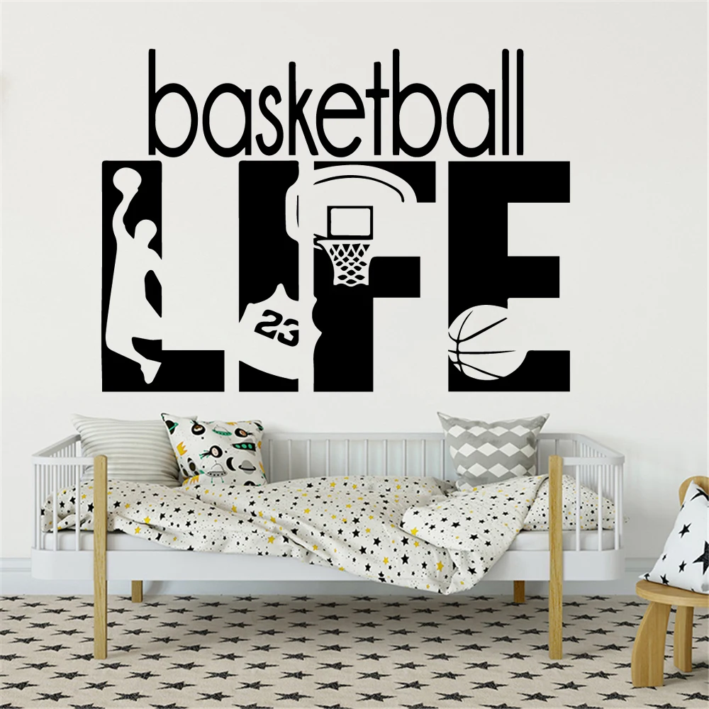 Wall Stickers Basketball Life Murals For Kids Babys Rooms Home Decoration Decals Removable Vinyl Bedroom Wallpaper Poster HJ0370
Wall Stickers Basketball Life Murals For Kids Babys Rooms Home Decoration Decals Removable Vinyl Bedroom Wallpaper Poster HJ0370