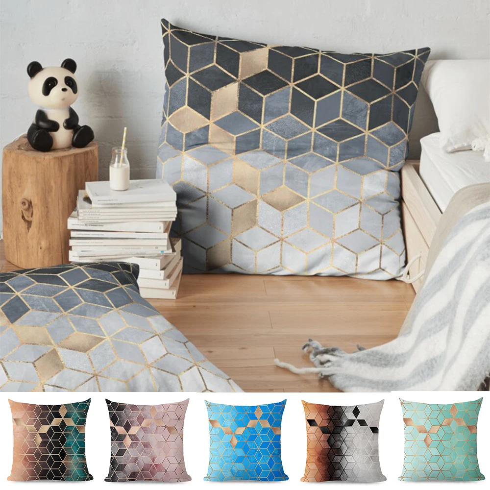 Geometric Cushion Cover Velvet Pillow Cover Gold Leaf Pillowcase for Home Decor Nordic Sofa Decoration Pillows For Living Room
Geometric Cushion Cover Velvet Pillow Cover Gold Leaf Pillowcase for Home Decor Nordic Sofa Decoration Pillows For Living Room