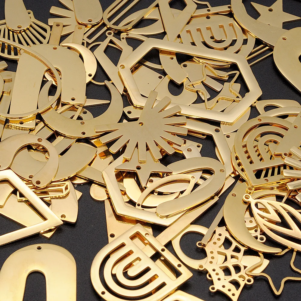 50pcs/lot Mix Designs Stainless Steel Geometric DIY Jewelry Charms Connector Wholesale Factory Price Bracelet Making Charm
50pcs/lot Mix Designs Stainless Steel Geometric DIY Jewelry Charms Connector Wholesale Factory Price Bracelet Making Charm