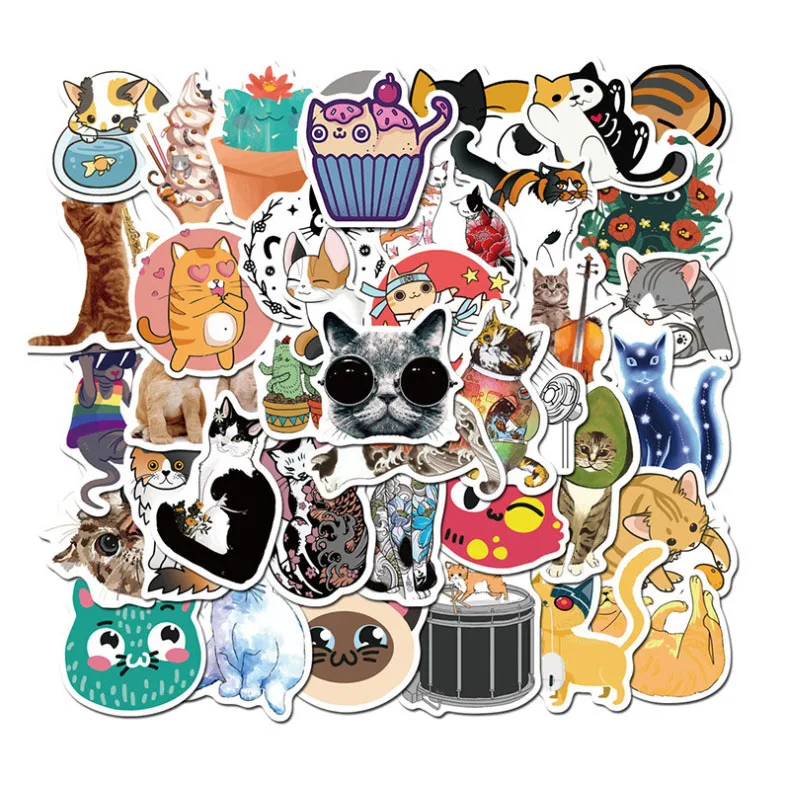 10/30/50pcs Cartoon Cute Cat Tattoo Cat Graffiti Family Pet Waterproof Skateboard Travel Suitcase Phone Laptop Luggage Stickers 
10/30/50pcs Cartoon Cute Cat Tattoo Cat Graffiti Family Pet Waterproof Skateboard Travel Suitcase Phone Laptop Luggage Stickers