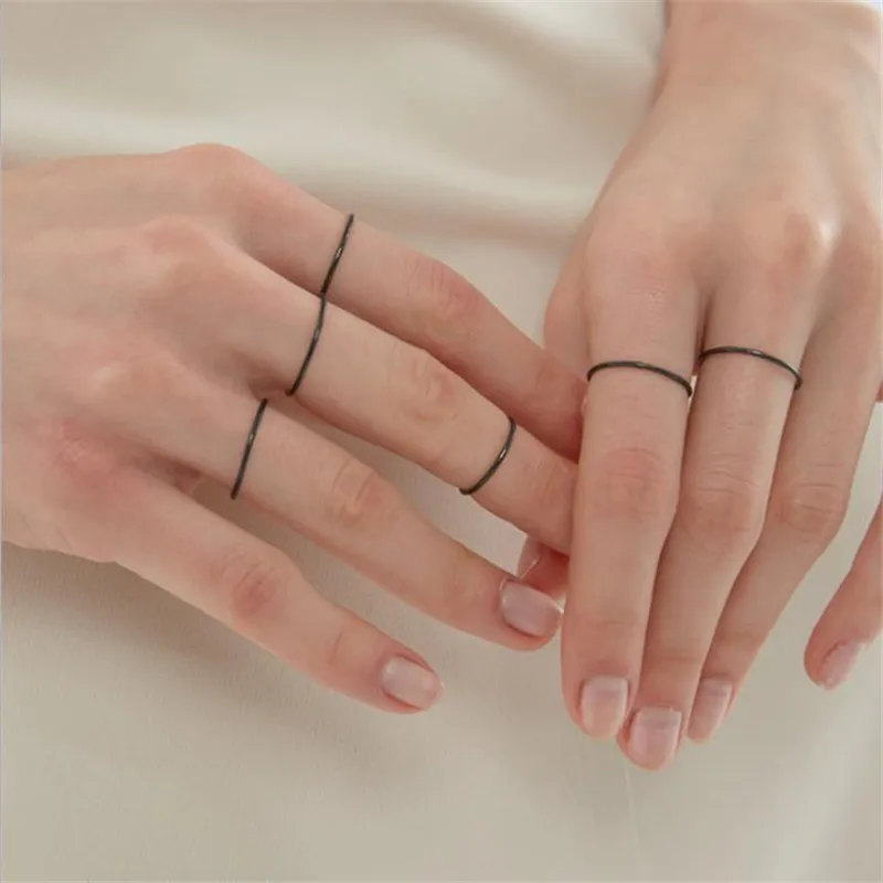 Fashion Lady Silver Plated Rings For Women Jewelry Trendy Black Adjustable Finger Ring Girl Party Accessories 2PCS
Fashion Lady Silver Plated Rings For Women Jewelry Trendy Black Adjustable Finger Ring Girl Party Accessories 2PCS