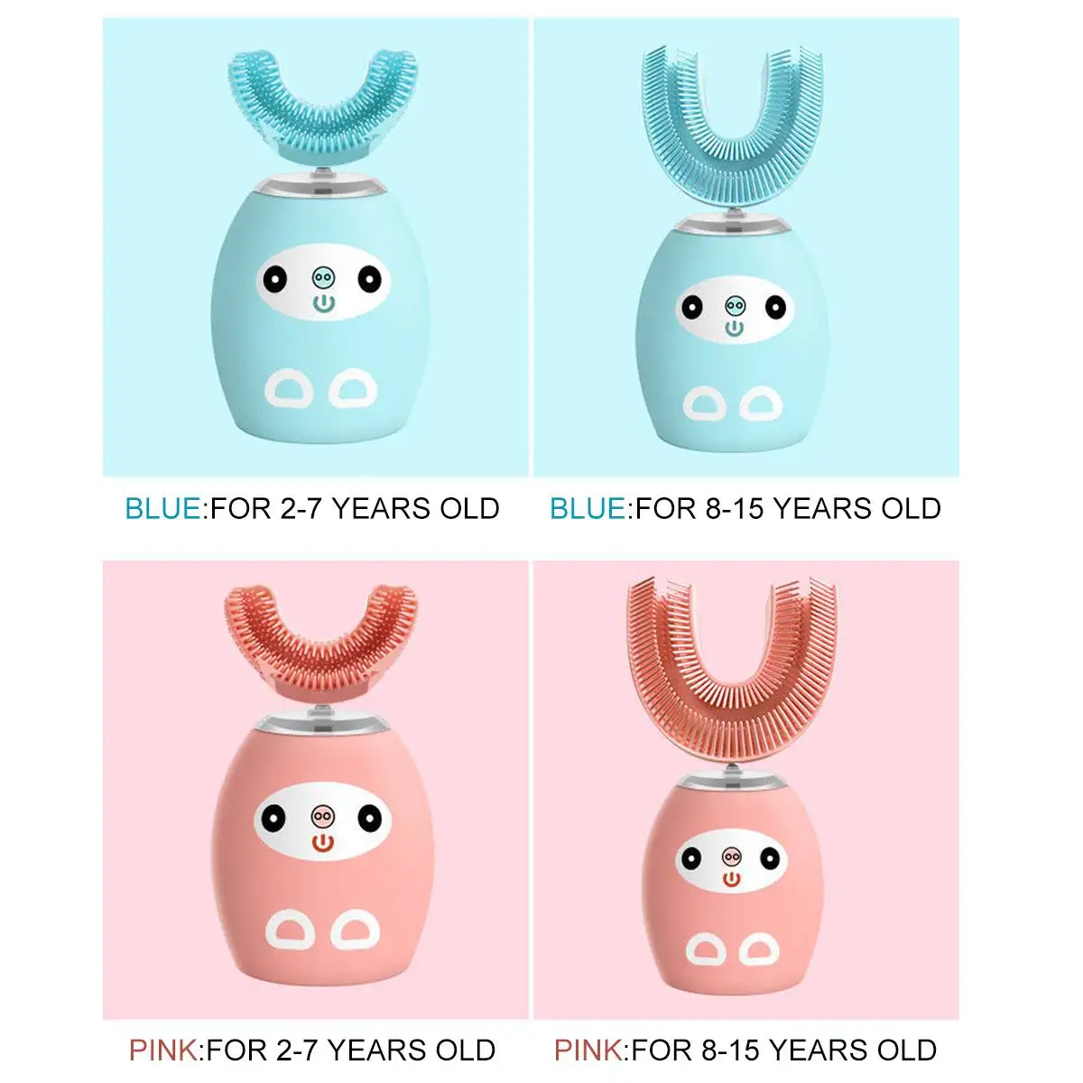Smart U Shape Electric Toothbrush Kids With Music 360 Degrees Silicon Ultrasonic Tooth Brush Cartoon Pattern Children
Smart U Shape Electric Toothbrush Kids With Music 360 Degrees Silicon Ultrasonic Tooth Brush Cartoon Pattern Children