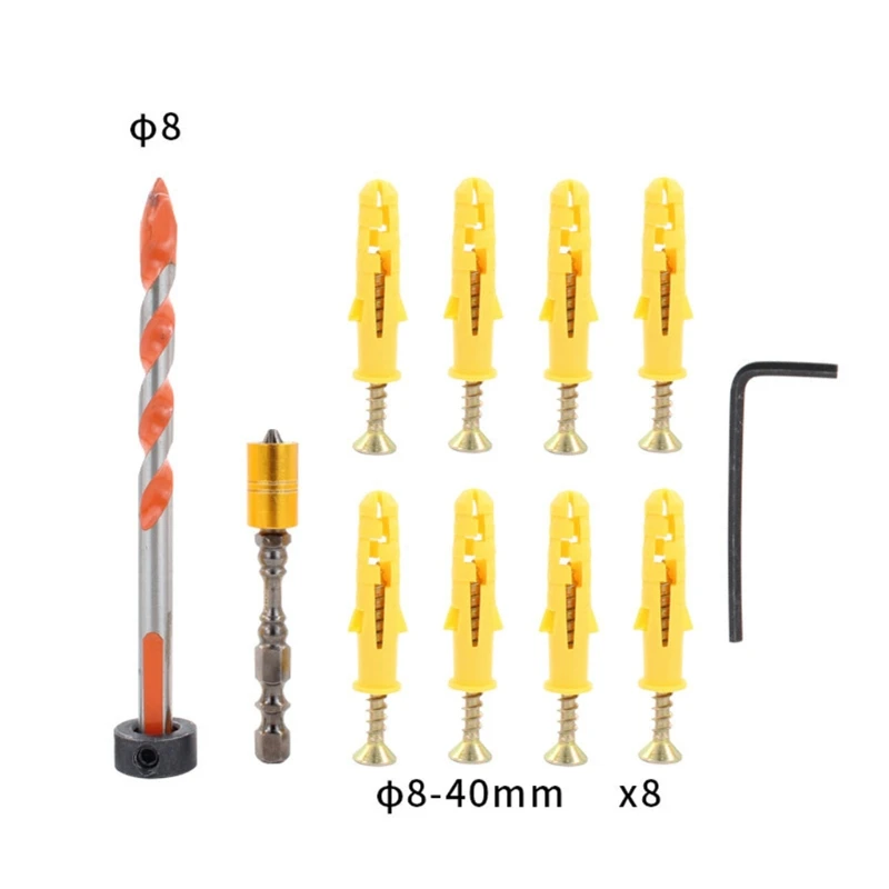 Photo Frame Fixed Punch Drill Bit Set Woodworking Tools Tile Wall Hole Punch with Limit Ring
Photo Frame Fixed Punch Drill Bit Set Woodworking Tools Tile Wall Hole Punch with Limit Ring