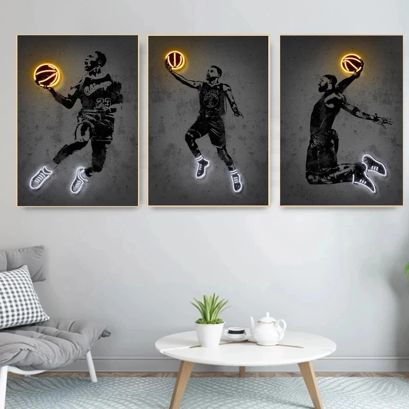 Abstract Basketball Star Canvas Painting Black White Wall Art Sport Posters and Prints Picture for Living Room Decor
Abstract Basketball Star Canvas Painting Black White Wall Art Sport Posters and Prints Picture for Living Room Decor