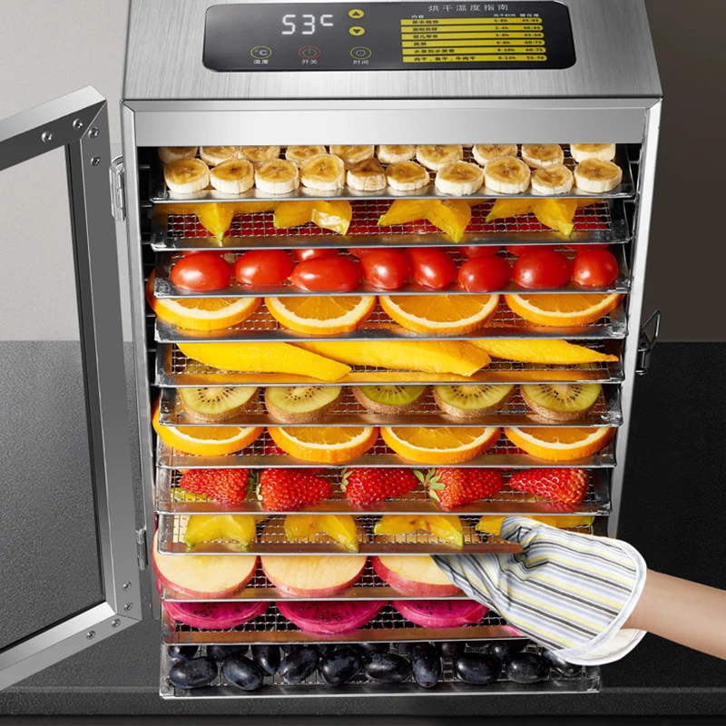 12 Trays Food Dried Fruit Machine Dryer For Vegetables Dried Fruit Meat Stainless Steel Dehydrator Fruit Drying Machine
12 Trays Food Dried Fruit Machine Dryer For Vegetables Dried Fruit Meat Stainless Steel Dehydrator Fruit Drying Machine