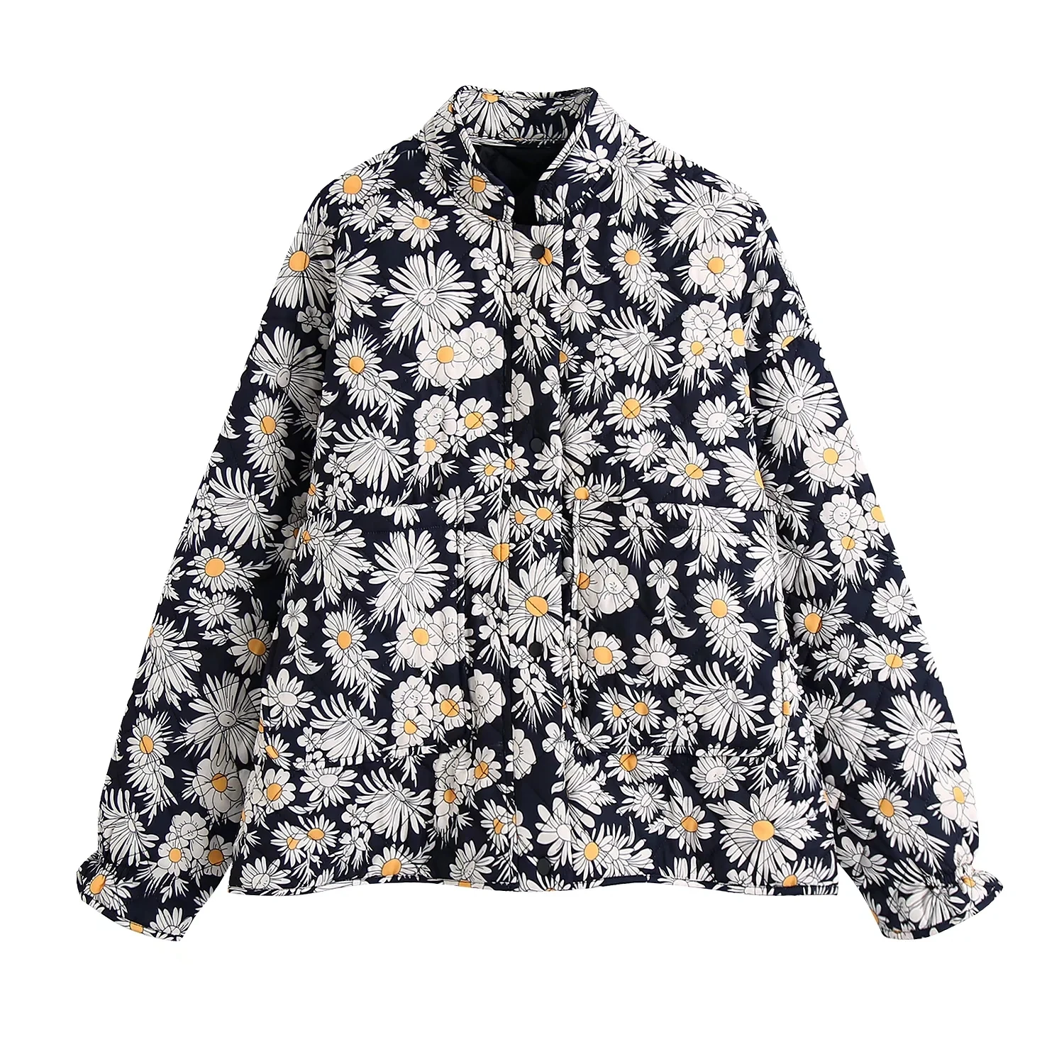 Vintage Daisy Print Women's Autumn Jacket Coat Single Breasted Zipper Long Sleeve Chic High Street Cute Girls Pocket Outerwear
Vintage Daisy Print Women's Autumn Jacket Coat Single Breasted Zipper Long Sleeve Chic High Street Cute Girls Pocket Outerwear
