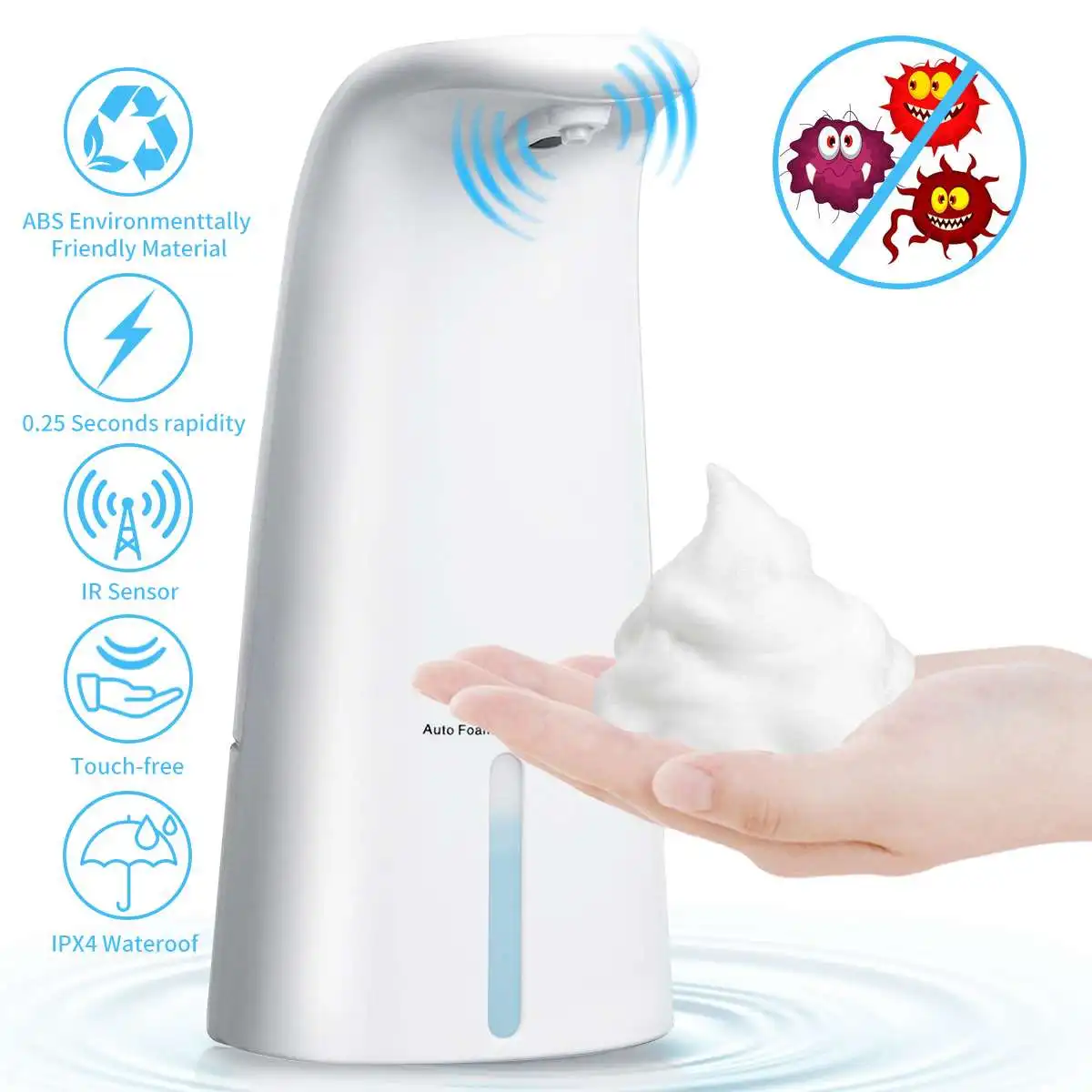 Automatic Soap Dispenser 250ml Foaming Touchless Portable Foam Liquid Soap Dispenser for Bathroom Kitchen Home Office Hand Free
Automatic Soap Dispenser 250ml Foaming Touchless Portable Foam Liquid Soap Dispenser for Bathroom Kitchen Home Office Hand Free