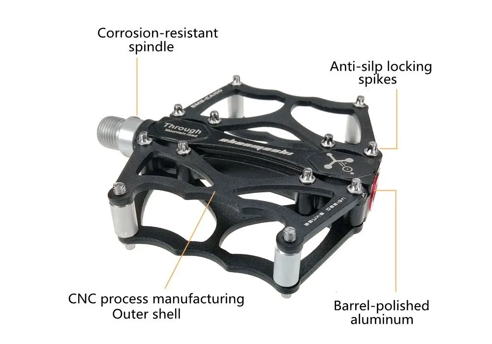 Lightweight aluminum alloy pedals Mountain Bike Mtb Cycling Smooth bearing Bicycle biking Accessories Flat Anti-skid Black Blue
Lightweight aluminum alloy pedals Mountain Bike Mtb Cycling Smooth bearing Bicycle biking Accessories Flat Anti-skid Black Blue