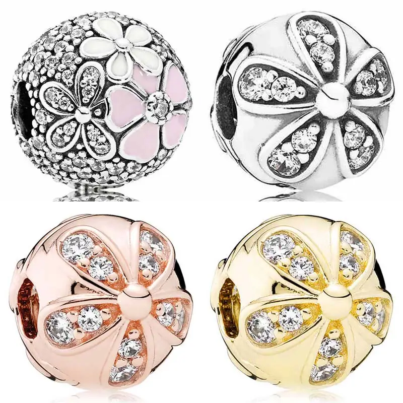 Original 925 Sterling Silver Charm Poetic Blooms Daisy Flower Clip Lock Stopper Bead With Crystal Fit Pandora Bracelet Jewelry
Original 925 Sterling Silver Charm Poetic Blooms Daisy Flower Clip Lock Stopper Bead With Crystal Fit Pandora Bracelet Jewelry