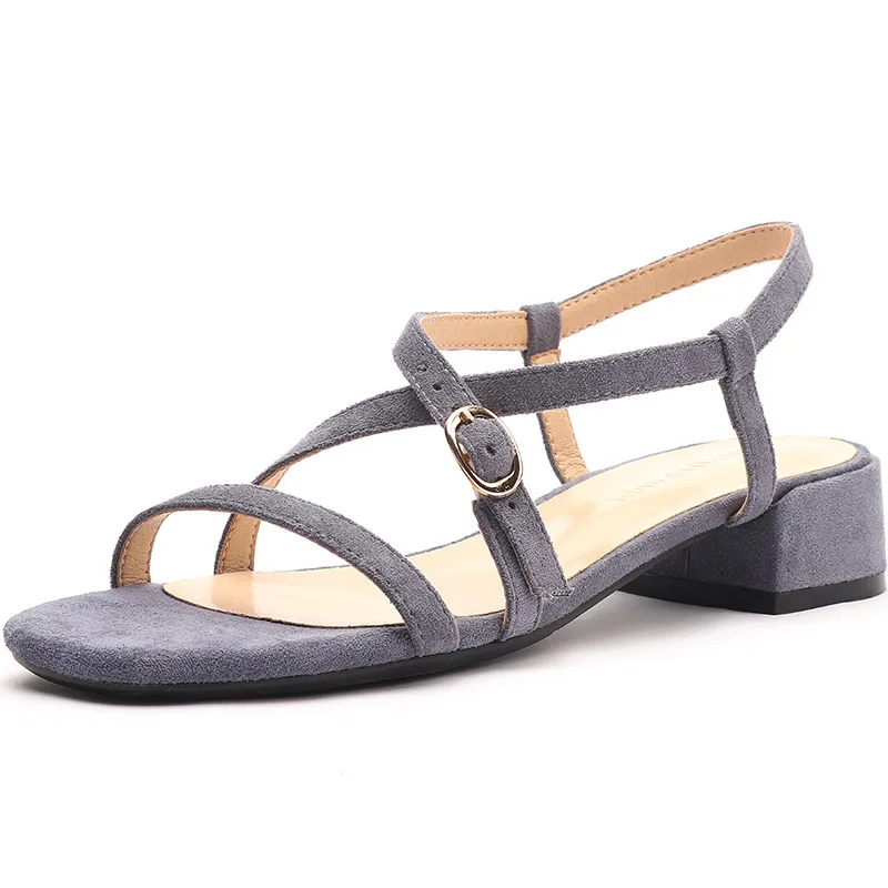 Sandals Women Mid Heel Summer Slip-on Buckle Ladies Shoes Round Toe Flock 3.5CM Thick High Heels women shoes size 35-42 black
Sandals Women Mid Heel Summer Slip-on Buckle Ladies Shoes Round Toe Flock 3.5CM Thick High Heels women shoes size 35-42 black