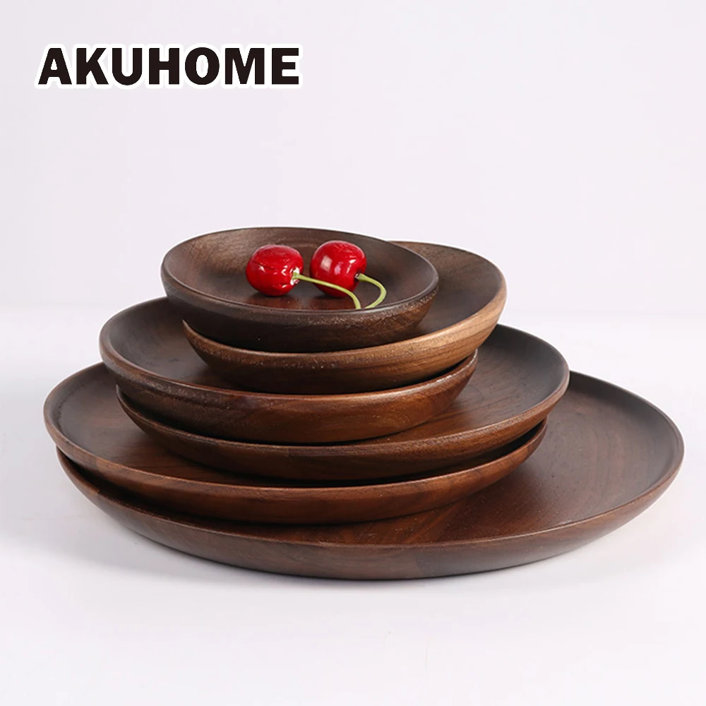 High Quality Plates Black Walnut Wooden Tableware Beech Wood Plate Handmade Log Dish For Daily Use Gifts
High Quality Plates Black Walnut Wooden Tableware Beech Wood Plate Handmade Log Dish For Daily Use Gifts