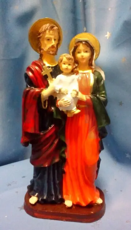 Colorful Virgin Mary, St. Joseph and Little Jesus's Family Statue, Catholic Relics Keep Safe
Colorful Virgin Mary, St. Joseph and Little Jesus's Family Statue, Catholic Relics Keep Safe