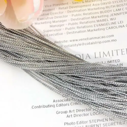 1 roll of 1mm silver craft cord gift wrapping cord bracelet making label marking lanyard bracelet jewelry making
1 roll of 1mm silver craft cord gift wrapping cord bracelet making label marking lanyard bracelet jewelry making