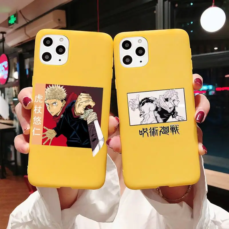 jujutsu kaisen Phone Case Yellow Candy Color for iPhone 11 12 mini pro XS MAX 8 7 6 6S Plus X SE 2020 XR
jujutsu kaisen Phone Case Yellow Candy Color for iPhone 11 12 mini pro XS MAX 8 7 6 6S Plus X SE 2020 XR