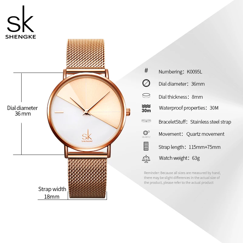 Shengke Women Stainless Steel Mesh Rose Gold Watch Women Watches Fashion Waterproof Ladies Watch Dropshipping Relogio Feminino
Shengke Women Stainless Steel Mesh Rose Gold Watch Women Watches Fashion Waterproof Ladies Watch Dropshipping Relogio Feminino