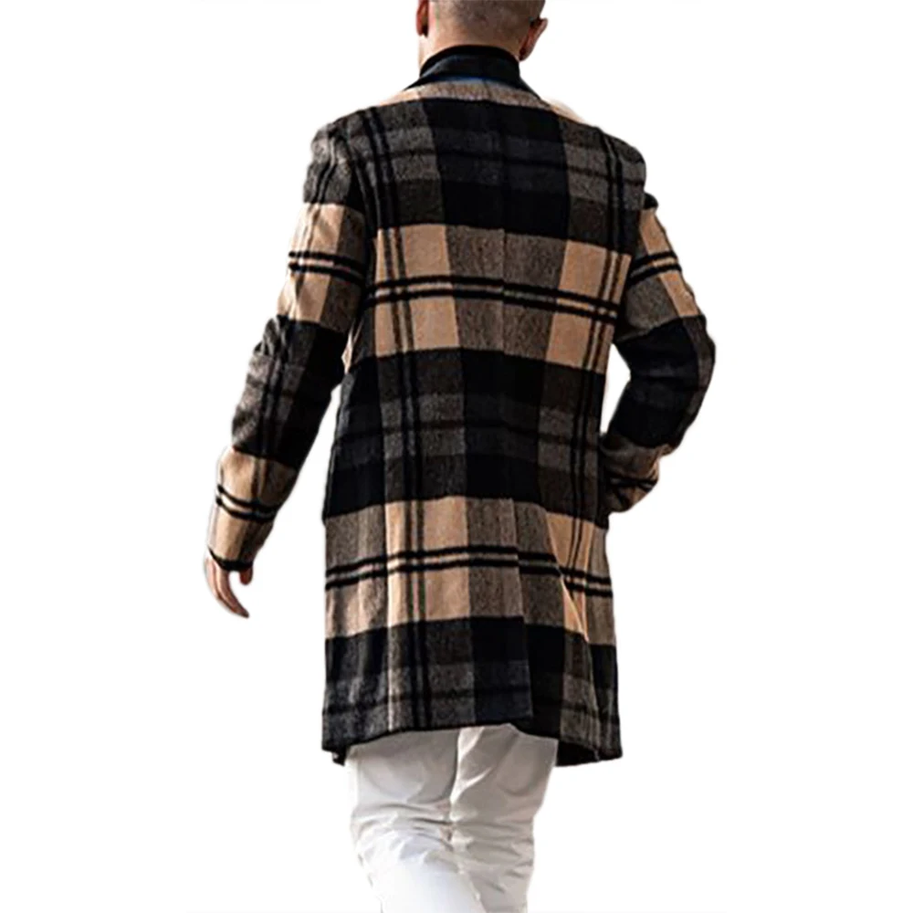 2020 Winter Wool Coat Men Plaid Woolend Coat Long Casual Long Sleeve Turn-down Collar Male Streetwear Jacket Coat Men Clothing
2020 Winter Wool Coat Men Plaid Woolend Coat Long Casual Long Sleeve Turn-down Collar Male Streetwear Jacket Coat Men Clothing