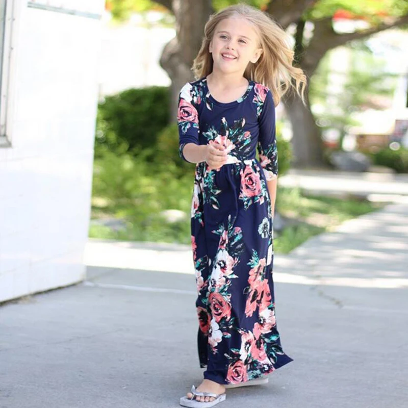 New Kids Girls Child Casual Long Sleeve Crew Neck Beach Boho Long Maxi Dress Summer Party Dress Sundress
New Kids Girls Child Casual Long Sleeve Crew Neck Beach Boho Long Maxi Dress Summer Party Dress Sundress