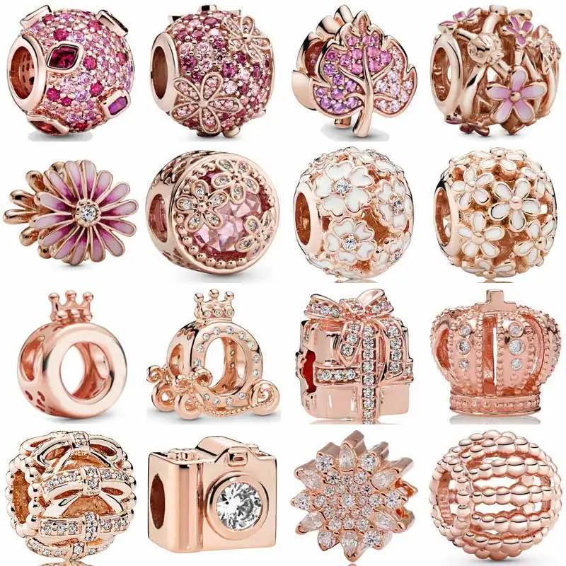 Rose Pink Daisy Flower Ice Sparkling Leaf Pumpkin Carriage Crown O Charm 925 Sterling Silver Beads Fit Bracelet Fashion Jewelry
Rose Pink Daisy Flower Ice Sparkling Leaf Pumpkin Carriage Crown O Charm 925 Sterling Silver Beads Fit Bracelet Fashion Jewelry