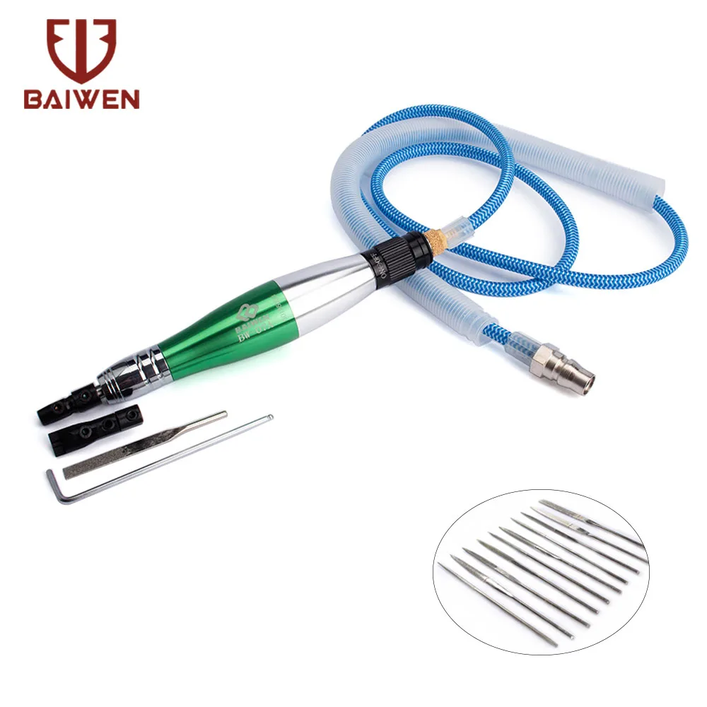 Ultrasonic Vibrating Micro Air Grinder Pen Type Reciprocating Vibrating File Pneumatic Polishing Tool, 1/8 Inch, 35000RPM
Ultrasonic Vibrating Micro Air Grinder Pen Type Reciprocating Vibrating File Pneumatic Polishing Tool, 1/8 Inch, 35000RPM