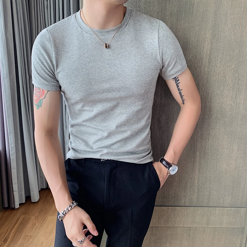 Brand Men Summer Solid Color Men Shorts Sleeve Bottom T-shirt Leisure Business Luxury Men's T-shirt Brand British Summer T-shirt 
Brand Men Summer Solid Color Men Shorts Sleeve Bottom T-shirt Leisure Business Luxury Men's T-shirt Brand British Summer T-shirt