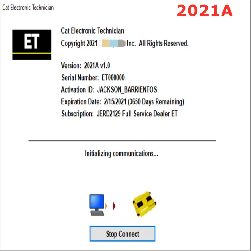 Новейшая модель 2021A Cat ET 3 ET3 электронный диагностическое программное обеспечение