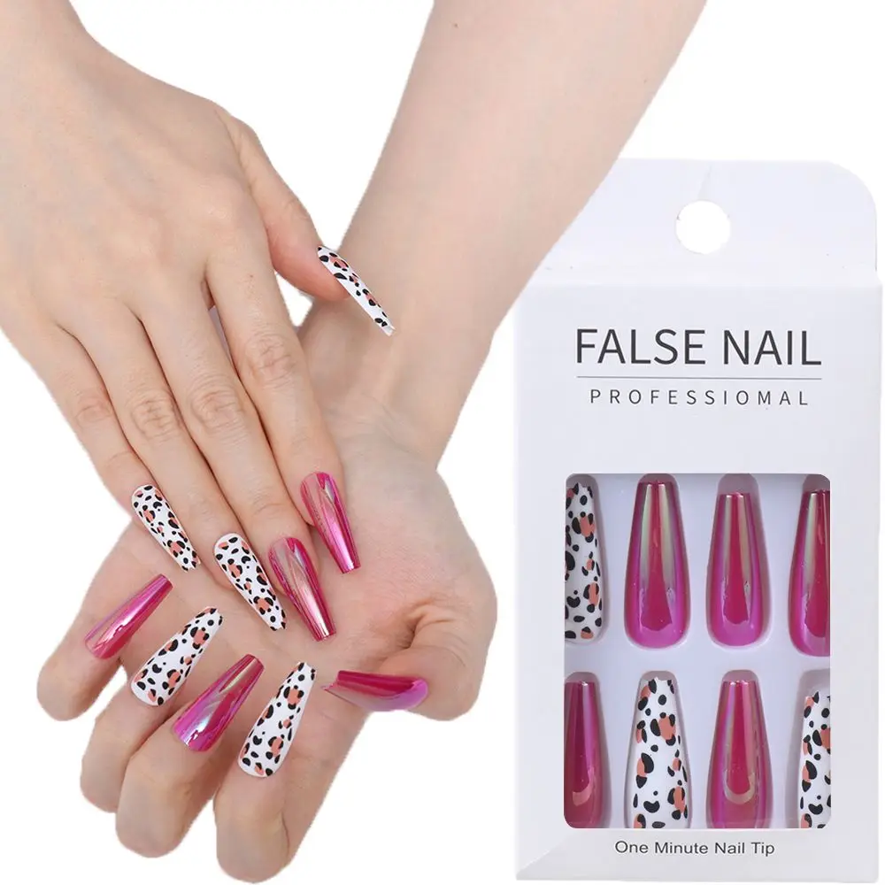 24Pcs Beauty Jelly Gum T-shaped Extra Long Fake Nail Coffin Nail Tip Matte Leopard Ballerina False Nails
24Pcs Beauty Jelly Gum T-shaped Extra Long Fake Nail Coffin Nail Tip Matte Leopard Ballerina False Nails