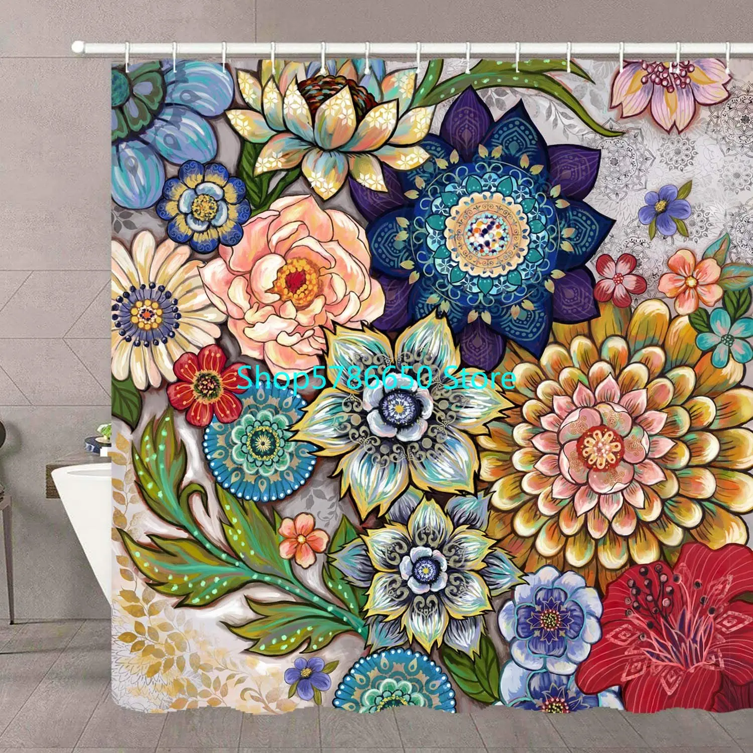 New Boho Floral Shower Curtains for Bathroom Bright Fabric Blossom Shower Curtain with 12 Hooks Multi Color Bath Decor Curtains
New Boho Floral Shower Curtains for Bathroom Bright Fabric Blossom Shower Curtain with 12 Hooks Multi Color Bath Decor Curtains