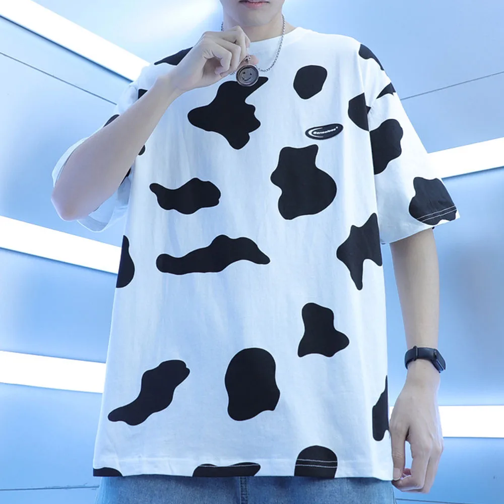 JIAYAN Summer T Shirt Women Clothes Cotton O Neck Short Sleeve Couple T-shirt Boys&girls Soft Loose Cow Spots Shirt
JIAYAN Summer T Shirt Women Clothes Cotton O Neck Short Sleeve Couple T-shirt Boys&girls Soft Loose Cow Spots Shirt