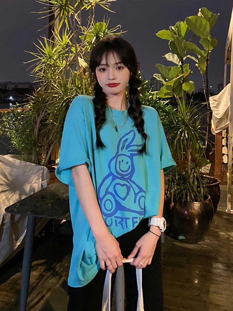 2020 Summer Print Cartoon Rabbit Cute T-shirt Women Tee Shirt Loose T Shirt Women Casual O-neck Hipster Tshirt Top Femme Clothes
2020 Summer Print Cartoon Rabbit Cute T-shirt Women Tee Shirt Loose T Shirt Women Casual O-neck Hipster Tshirt Top Femme Clothes