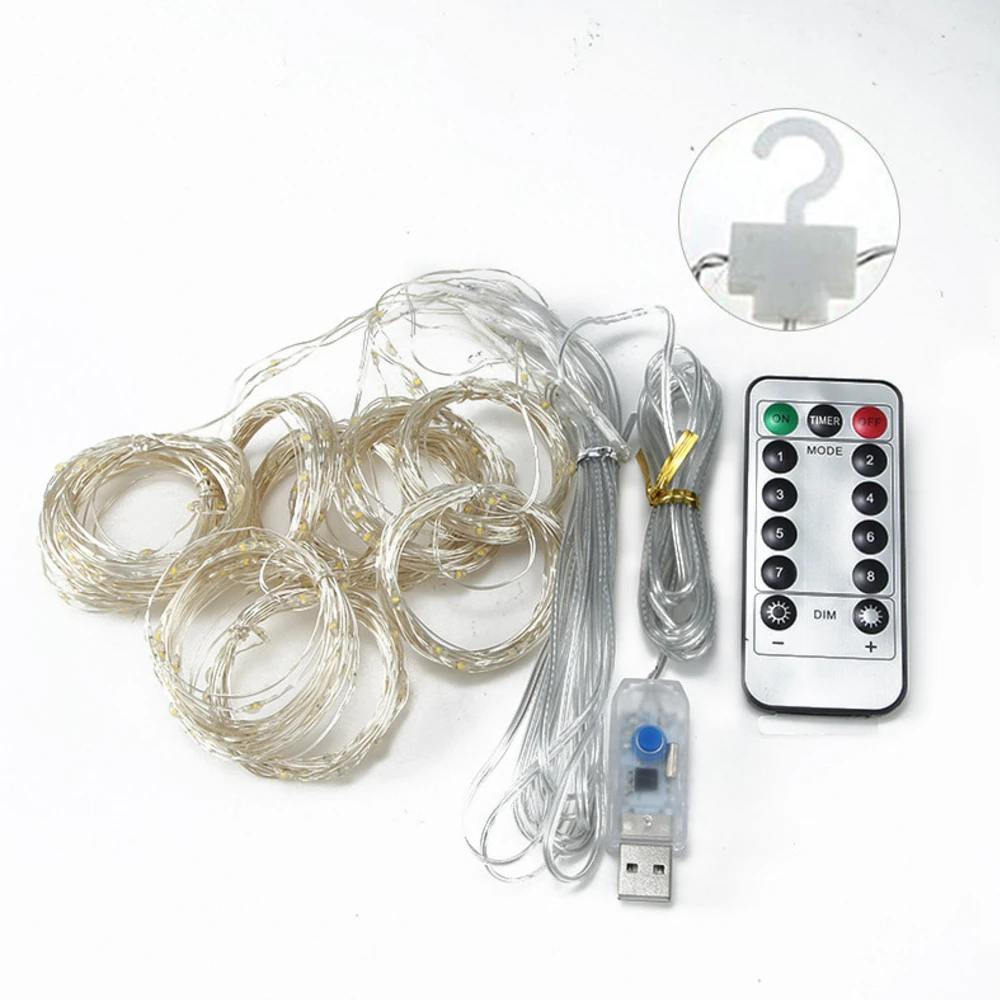 Led Window Light Curtain String Lights 300 LEDs Lights Remote Control 8 Modes New Year Christmas Decorations for Home Room
Led Window Light Curtain String Lights 300 LEDs Lights Remote Control 8 Modes New Year Christmas Decorations for Home Room