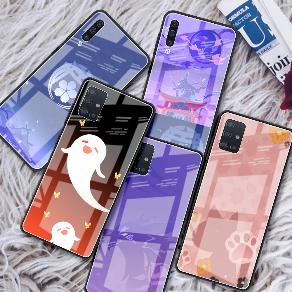 Glass Phone Case For Samsung Galaxy A51 A71 A50 A21s A52 A70 A72 A31 A10 M31 M51 Luxury Mobile Cover Game Genshin Impact
Glass Phone Case For Samsung Galaxy A51 A71 A50 A21s A52 A70 A72 A31 A10 M31 M51 Luxury Mobile Cover Game Genshin Impact