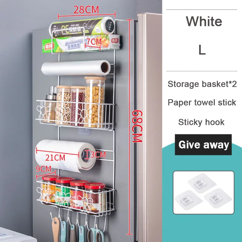 Refrigerator Side Metal Spice Shelf 2/3 Layer With Hooks Multifunctional Space-Saving Accessories For Home Kitchen
Refrigerator Side Metal Spice Shelf 2/3 Layer With Hooks Multifunctional Space-Saving Accessories For Home Kitchen