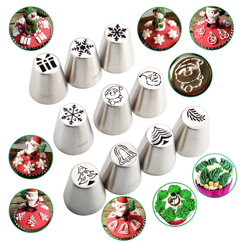 Christmas Series Cake Cream Icing Piping Nozzles Stainless Steel Russian Flower Mouth Pastry Tips Kitchen Baking Decorating Tool
Christmas Series Cake Cream Icing Piping Nozzles Stainless Steel Russian Flower Mouth Pastry Tips Kitchen Baking Decorating Tool