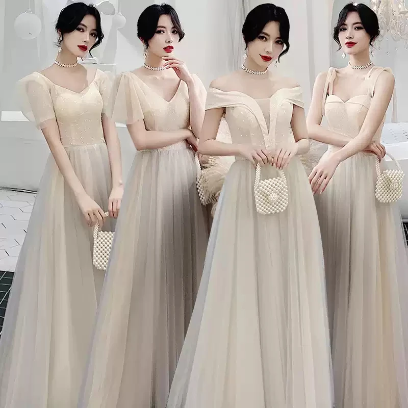 Bridesmaids Dresses Strapless Sleeveless A-Line Floor-Length Spaghetti Straps Luxury Champagne Lace Lady Wedding Party Gown E497
Bridesmaids Dresses Strapless Sleeveless A-Line Floor-Length Spaghetti Straps Luxury Champagne Lace Lady Wedding Party Gown E497