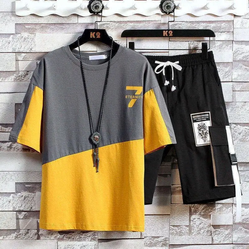 Shorts Set Men 2021 Summer Fashion Fitness Suit Fashion Print T-Shirt + Shorts Sportswears 2 Piece Sets Male Jogger Tracksuit
Shorts Set Men 2021 Summer Fashion Fitness Suit Fashion Print T-Shirt + Shorts Sportswears 2 Piece Sets Male Jogger Tracksuit