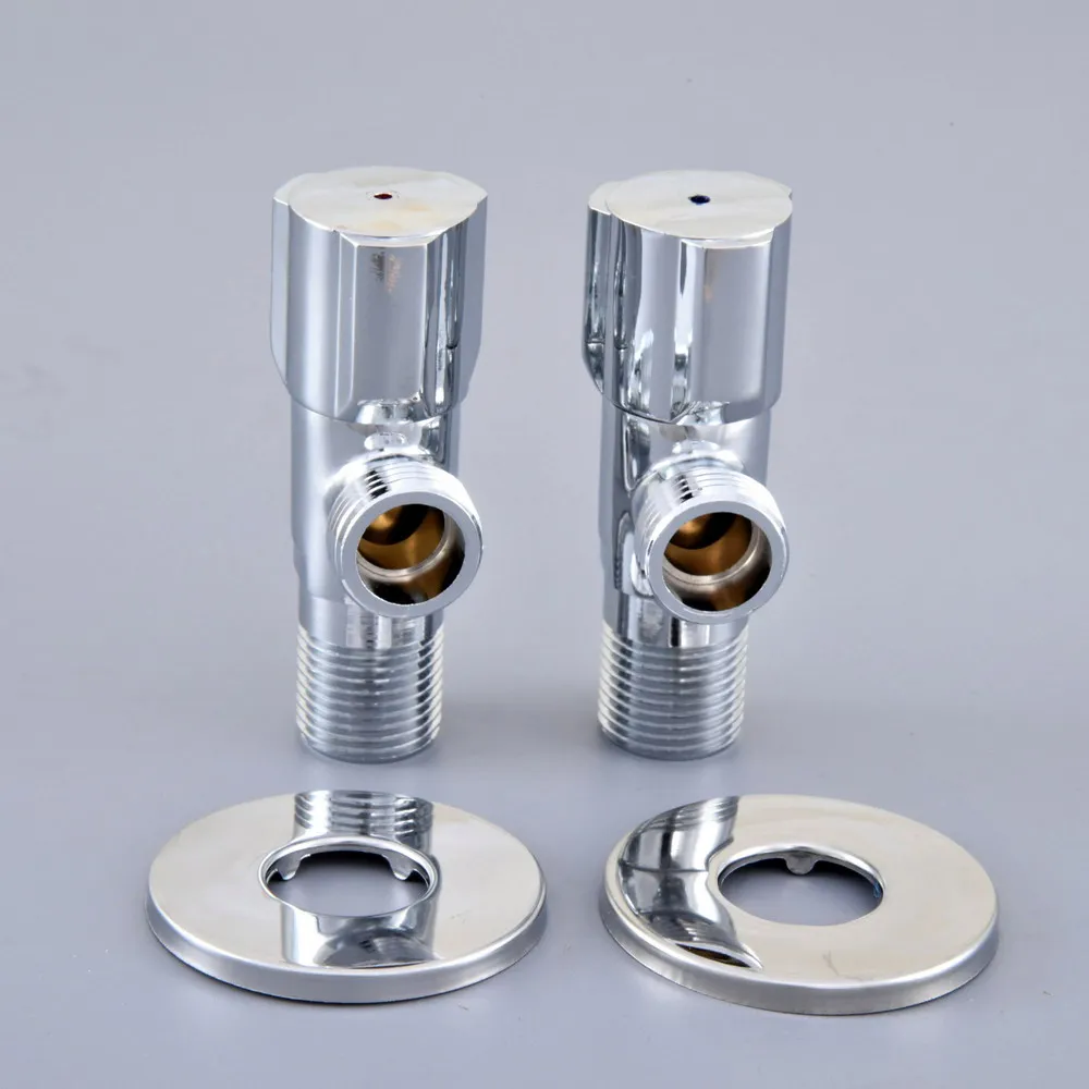 2 Pcs Silver Polished Chrome Brass Bathroom Hardware Accessories 1/2" male Angle Stop Valve Dav018
2 Pcs Silver Polished Chrome Brass Bathroom Hardware Accessories 1/2" male Angle Stop Valve Dav018