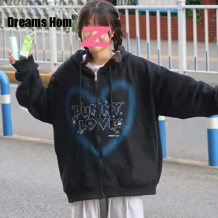 Y2k Zipper Hoodie 2021 Women Hip Hop Streetwear Graffiti Heart Letter Bear Print Sweatshirt Autumn Harajuku Punk E-girl Hoodies
Y2k Zipper Hoodie 2021 Women Hip Hop Streetwear Graffiti Heart Letter Bear Print Sweatshirt Autumn Harajuku Punk E-girl Hoodies