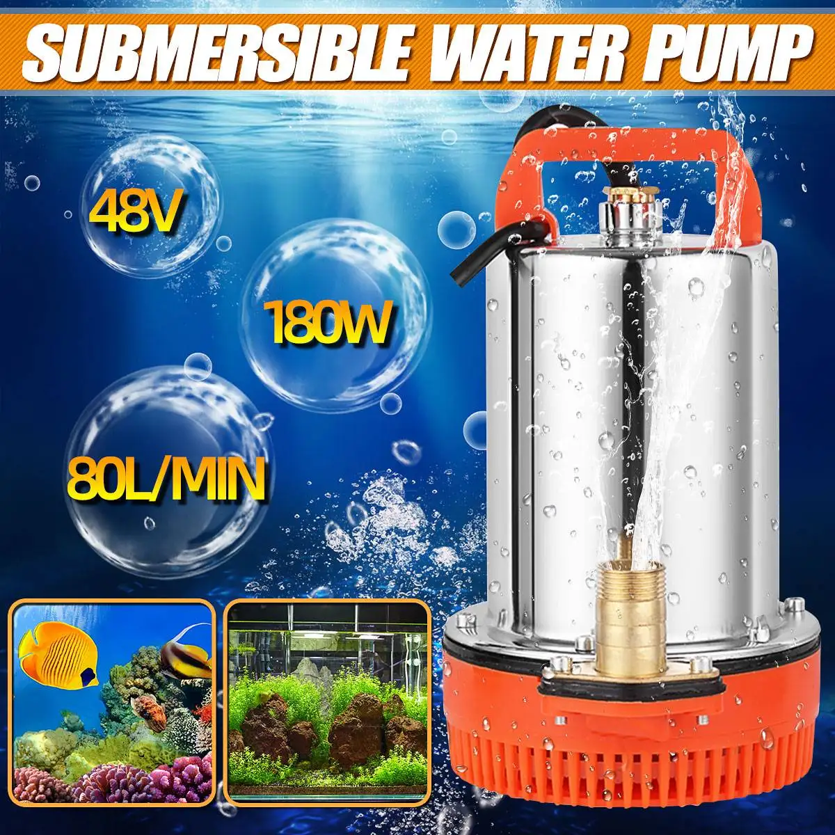 180W Submersible Clean Dirty Water Pump 1.5HP Swimming Pool Deep Well Pump Agricultural Irrigation 7M
180W Submersible Clean Dirty Water Pump 1.5HP Swimming Pool Deep Well Pump Agricultural Irrigation 7M