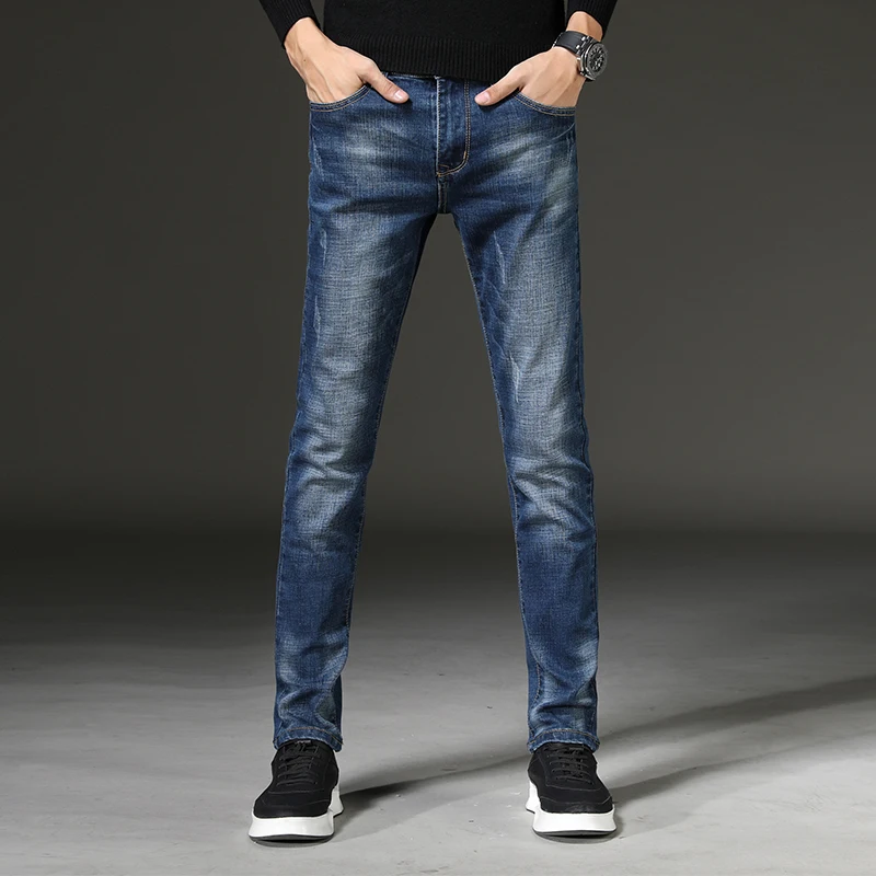 Spring Autumn 2021 Men Smart Jeans Business Fashion Straight Regular Blue Stretch Denim Trousers Men jeans Plus Size 28-38 
Spring Autumn 2021 Men Smart Jeans Business Fashion Straight Regular Blue Stretch Denim Trousers Men jeans Plus Size 28-38
