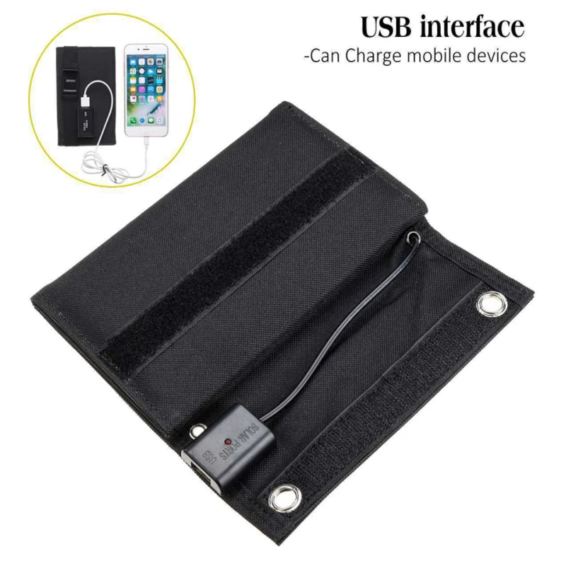 25W Solar Panels Portable Folding Waterproof Dual 5V/1A USB Panel Cell Charger for Phone Battery with 10-in-1 cable | Электроника