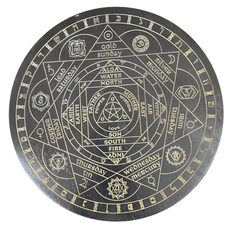 Witch Divination Pendulum Board Seven Chakra Crystal Energy Disk Oak Carved Astrolabe Altar Pendulum Prayer Ceremony Props
Witch Divination Pendulum Board Seven Chakra Crystal Energy Disk Oak Carved Astrolabe Altar Pendulum Prayer Ceremony Props