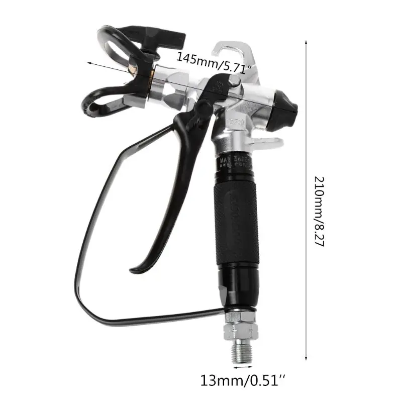 3600PSI Airless Paint Spray Gun For Wagner Sprayers With 517 Tip Nozzle Tools
3600PSI Airless Paint Spray Gun For Wagner Sprayers With 517 Tip Nozzle Tools