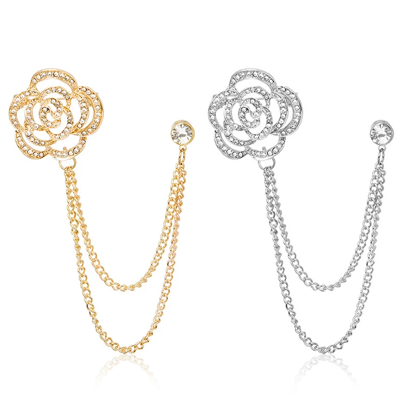 Blucome Fashion Hollow Chain Rose Brooch Women's Brooch for Coat Suit Bag Hijab Laple Pins Badage Casual Jewelry New Year Gift. 
Blucome Fashion Hollow Chain Rose Brooch Women's Brooch for Coat Suit Bag Hijab Laple Pins Badage Casual Jewelry New Year Gift.