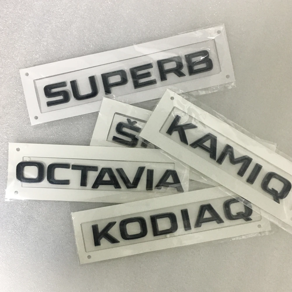 Черный багажник Стикеры автомобиля s и наклейки для SKODA KODIAQ KAMIQ OCTAVIA SUPERB YETI FABIA RAPID III