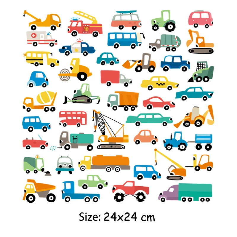 Cartoon Car Iron on Patches for Kids Clothing T Shirt Vinyl Thermo Transfer Stickers Appliques for Jacket Backpack Accessories
Cartoon Car Iron on Patches for Kids Clothing T Shirt Vinyl Thermo Transfer Stickers Appliques for Jacket Backpack Accessories