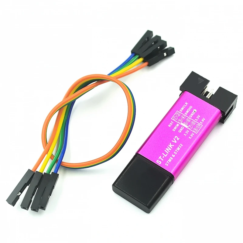 ST Link V2 Mini STM8 STM32 Simulator Download Programmer Programming With Cover Dupont Cable (Random Color)
ST Link V2 Mini STM8 STM32 Simulator Download Programmer Programming With Cover Dupont Cable (Random Color)