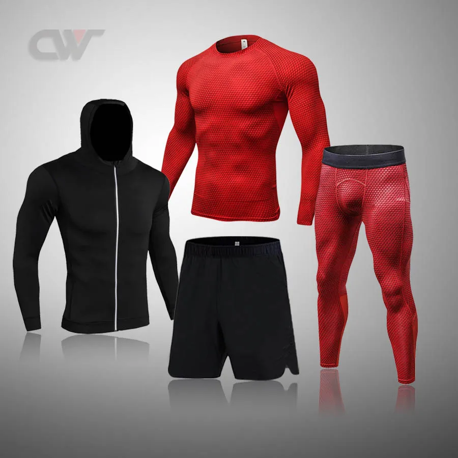 4Pcs Boxing Sports Men's Suit Sports Tights Running Sports Pants Basketball Training Pants Jogging Track And Field Sportswear
4Pcs Boxing Sports Men's Suit Sports Tights Running Sports Pants Basketball Training Pants Jogging Track And Field Sportswear