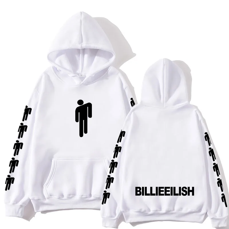 Billie Eilish модные толстовки с принтом женские/мужские капюшоном и длинным рукавом