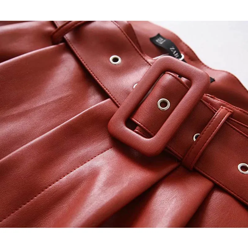 2020 PU Leather High Waist Short Pants For Women High Quality Orange Wide Leg Faux Leather Shorts Loose PU Shorts With Belt
2020 PU Leather High Waist Short Pants For Women High Quality Orange Wide Leg Faux Leather Shorts Loose PU Shorts With Belt